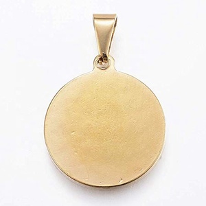 Mwcylife — pendentif Horoscope plaqué or 18K, bijoux en acier inoxydable, pendentif pièce de monnaie médaillon, pendentif zodiaque de mode - Product Image 5