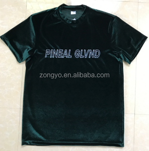 Maglietta in <span class=keywords><strong>velluto</strong></span> con fondo a campana di alta qualità all'ingrosso il tuo Design T-Shirt da uomo in <span class=keywords><strong>velluto</strong></span> - Product Image 6