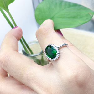 POLIVA Oval <strong>Emerald</strong> Wedding Jewelry Set <strong>Rings</strong> Gemstone <strong>Rings</strong> Multicolor Factory Direct Turkey Supplier 925 Sterling <strong>Silver</strong> Green - Product Image 5