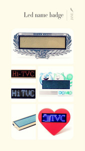 venta caliente pantalla LED desplazamiento nombre del LED insignia / publicidad LED gafete de mini LED precio / display / LOGO L - Product Image 2
