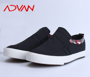 2015 Coupe-bas Baskets Plates Occasionnels Vulcanisé <span class=keywords><strong>Noir</strong></span> Couleur Slip-on <span class=keywords><strong>Toile</strong></span> Chaussures Hommes - Product Image 1
