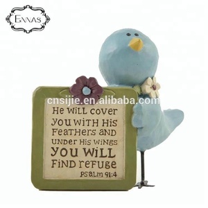 Personnalisé résine figurines d'oiseaux psaume ornements religieux oiseaux ornements - Product Image 1