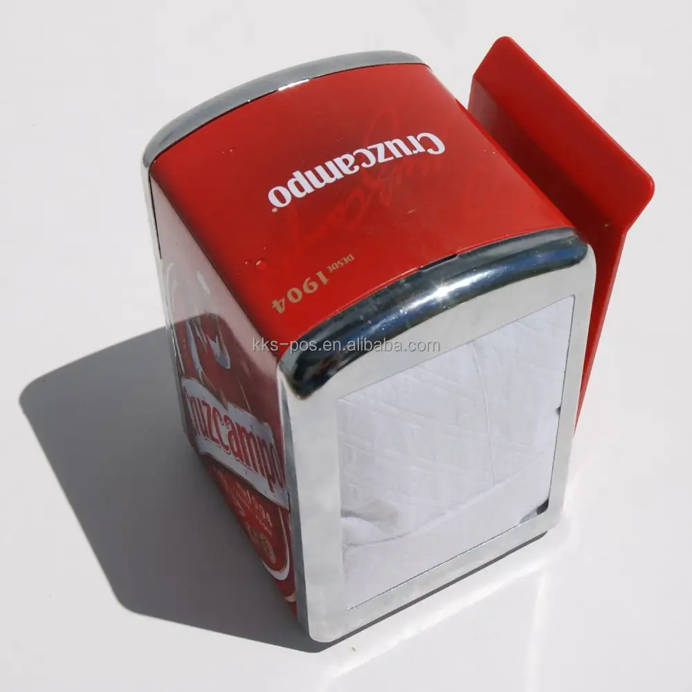 Cruzcampo Metalen En Plastic Servet Dispenser Met Menu Houder