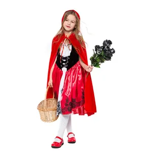 Petit chaperon rouge pour filles, déguisement, tenue de livre de contes, de soirée