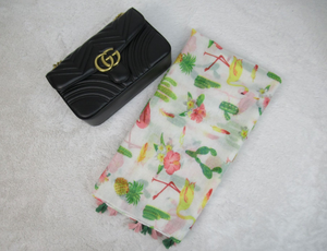 100% Polyester Mousseline de Soie Hijab Écharpe avec Frange - Product Image 2