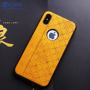 Fundas para Celular Chino for iPhone X 皮革贴纸手机壳