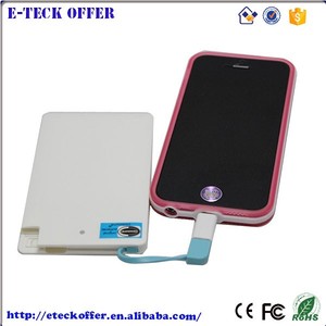 Ultra Slim Power Bank 2600mAh mobile <span class=keywords><strong>externe</strong></span> Téléphones <span class=keywords><strong>batterie</strong></span> <span class=keywords><strong>Chargeur</strong></span> de <span class=keywords><strong>batterie</strong></span> Extreme pour <span class=keywords><strong>iPhone</strong></span> et pour Samsung - Product Image 2