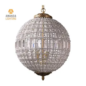 Decor Lighting ball shape crystal chandelier  glass fashion european traditional luxury crystal for for home and hotel