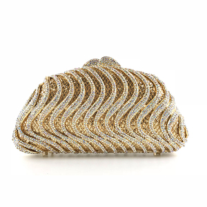 Braut Hochzeit Kristall Strass Abend <span class=keywords><strong>Clutch</strong></span> Taschen goldene Geldbörse OC3691 - Product Image 2