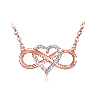 <span class=keywords><strong>Collana</strong></span> <span class=keywords><strong>Infinito</strong></span> in Argento Sterling 925 con <span class=keywords><strong>Cuore</strong></span> in Zirconia Cubica - Product Image 1