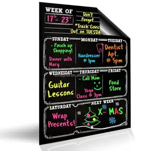 Magnetic Weekly Planner Dry Erase Black Board zu tun Liste Planer Magnet schwarz Board Einkaufs liste Essens planer