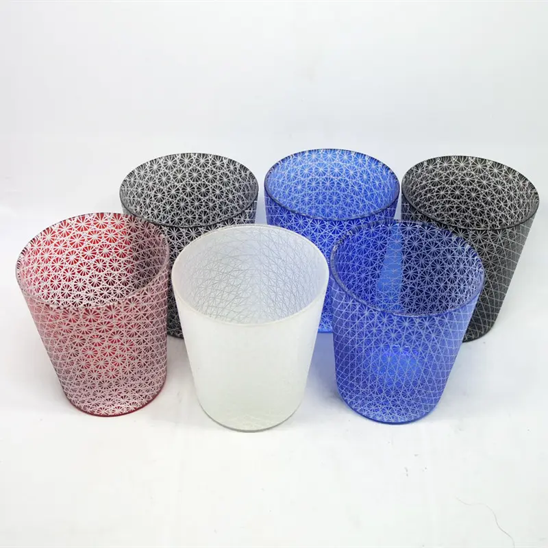 Produits innovants coupe à la main pour verre transparent gobelet style japonais edo kiriko verres à boissons verrerie pour whisky jus de vodka