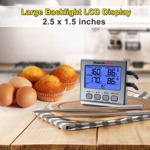 <span class=keywords><strong>Thermomètre</strong></span> alimentaire de cuisine numérique ThermoPro TP17 <span class=keywords><strong>pour</strong></span> <span class=keywords><strong>eau</strong></span>, gril, viande, four avec deux sondes de viande - Product Image 4