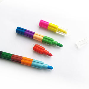 Stapelen Mini Gekleurde Kleurpotloden Diverse Bulk Groothandel Levert 6 Heldere Kleuren Set Wax Caryon Kinderen Tekening Speelgoed 10000 Sets - Product Image 6