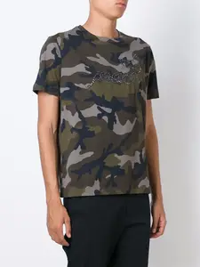 군사 위장 t- 셔츠, 95% 면 5% elastane t 셔츠, 카모 t- 셔츠