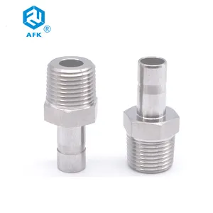 Afk-lok High Pressure Ss316 Propane Gas Adapter Hexagon Male Union Forged Connector Male Stainless Steel Male Connector Fitting
