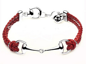2016 arnés pedacito de filete del caballo Ecuestre joyería de cuero pulsera del abrigo - Product Image 5