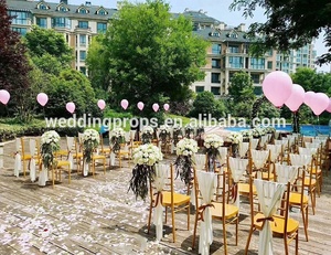 Đồ Bọc Lưng Ghế Bằng Vải Voan Chiavari Drape Cho Tiệc Cưới - Product Image 5