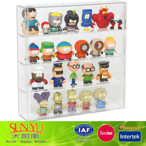 Claro montado en la pared decorativos de navidad de acrílico cajas de regalo con tapa para 3" juguetes de vinilo figures, - Product Image 2