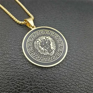 2018 Ultimo Disegno Dell'acciaio Inossidabile Dei Monili Dell'annata Lion Head <span class=keywords><strong>Ciondolo</strong></span> <span class=keywords><strong>Collana</strong></span> In Acciaio Inox - Product Image 1