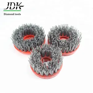 Diamond polishing abrasive brush for processing surface