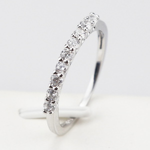 Las mujeres de plata de la joyería con cristalizado con <span class=keywords><strong>swarovski</strong></span> anillo de la joyería de la plata esterlina 925 - Product Image 2