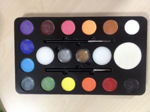 Hot Selling Water Based 14 Color 2 Glitter 3 Sponges Professional <strong>Face</strong> and Body <strong>Paint</strong> <strong>Kit</strong> - Product Image 2