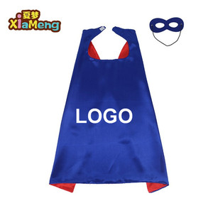 Costume avec logo imprimé en satin pour enfants, double couche, personnalisé, <span class=keywords><strong>super</strong></span> héros, 70x70cm, 10 pièces - Product Image 2
