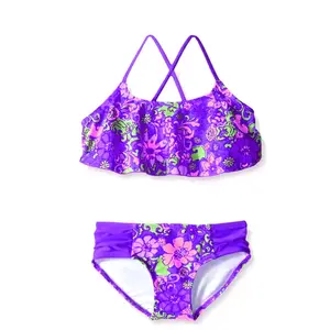 Lứa Tuổi Từ 8 Đến 12 Tuổi Cô Bé Hai Mảnh Bộ Đồ Bikini Bộ Đồ Bơi Khiêm Tốn Cho Bé Gái Đồ Bơi Tankini