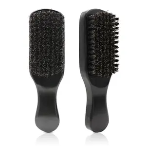 Salon Beard Massage Brush Mens Face Hair Grooming Wood Handle Boars Hair Beard Care Brush