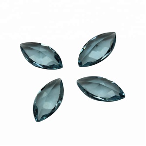 <span class=keywords><strong>Faux</strong></span> <span class=keywords><strong>Diamant</strong></span> Ciel Bleu Marquise Cut Cristal <span class=keywords><strong>Verre</strong></span> Synthétique Pierres Précieuses - Product Image 4