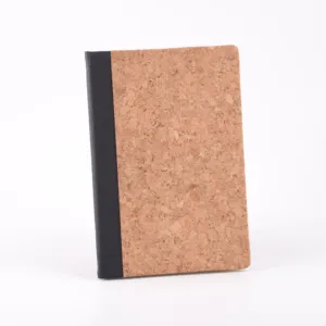 Colorful striped cork cover paper agenda diary notebook