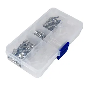 120pcs/Set 2.8mm 4.8mm 6.3mm Female Spade Connectors Crimp Terminals with Insulating Sleeves
