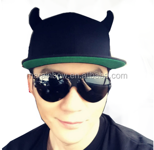 2021 mode Hommes Femmes Os Snapback Gorras Tableau Blanc Petit Diable Cornes Oreilles chapeau Hip-Hop - Product Image 3