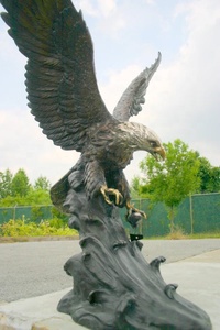 <span class=keywords><strong>Sculpture</strong></span> de <span class=keywords><strong>statue</strong></span> d'aigle extra large volant en métal bronze de jardin extérieur à vendre - Product Image 3