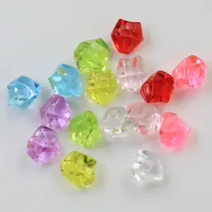 Hot Sale 10mm Transparent Colorful Acrylic Gem Stone ICE Rocks Table Scatter Vase Decoration