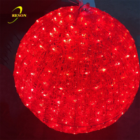 Boule lumineuse magique LED d'extérieur colorée, boule lumineuse LED 3D de Noël