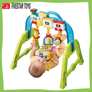 Train de bande dessinée style intérieur baby gym jouet <span class=keywords><strong>matériel</strong></span> de gymnastique avec musique et lumière pour enfant - Product Image 1