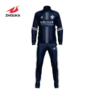 Custom running suits wholesale sublimated soccer training tops wear husband's gift mens plain tracksuit zhouka