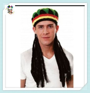 Chapeaux de fête amusants avec Dreadlocks, OEM, Rasta, Rasta, rastafarien, HPC-0205 - Product Image 2