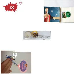 Voice recorder ic chip for greeting card with led flash