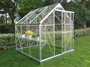 De policarbonato sólido caminar en efecto invernadero vegetales casa marco de aluminio Jardín de la casa - Product Image 3