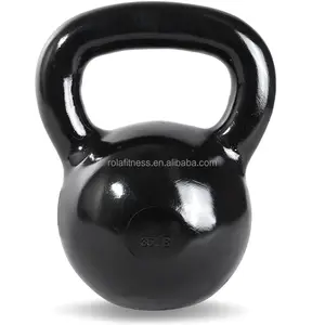 Set Kettlebell Kompetisi Pegangan Tangan Dilapisi Vinil atau Neoprene Berat Kustom