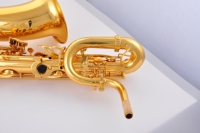Wholesale Professional Musical Instrument Yellow Brass Made Gold Lacquer Baritone Saxophone