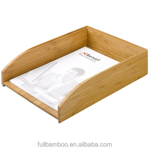 Bamboo Stackable File Organizer