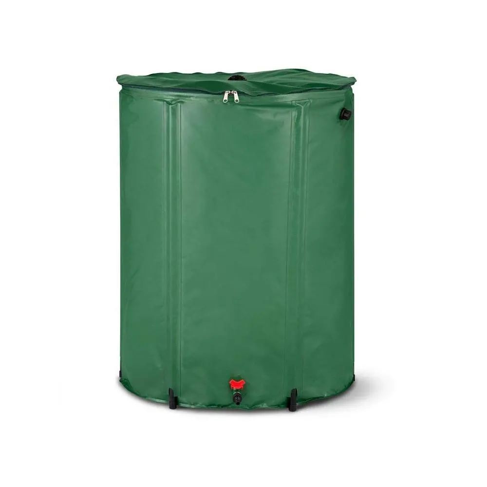 Зеленый ПВХ 52/60 галлонов портативный складной резервуар для воды Дождь бочка/фильтр Spigot и двухсторонняя молния верх с электронной книгой