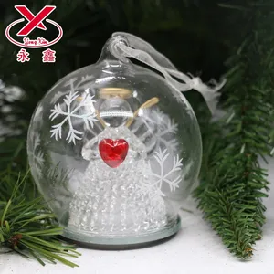 Angel Wings Led Glass Ball Christmas Decoration