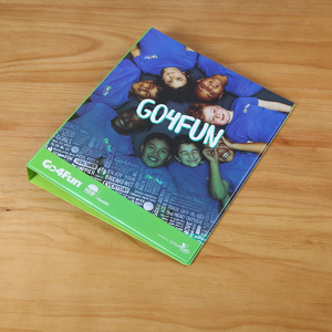 Kích thước tùy chỉnh PVC 3-lỗ Vòng chất kết dính phổ biến kinh doanh thẻ thư mục tập tin với 2 túi in logo phổ biến nộp hồ sơ sản phẩm - Product Image 4