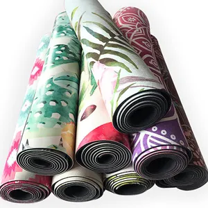 Non slip performance odorless and soft 2 in 1 yoga mat towel 71 x26.7 1.5mm with free yoga bag