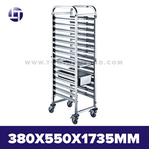 TT-SP276 15 طبقات GN1/1 الفولاذ المقاوم للصدأ <span class=keywords><strong>Gastronorm</strong></span> صينية طعام عربة - Product Image 1
